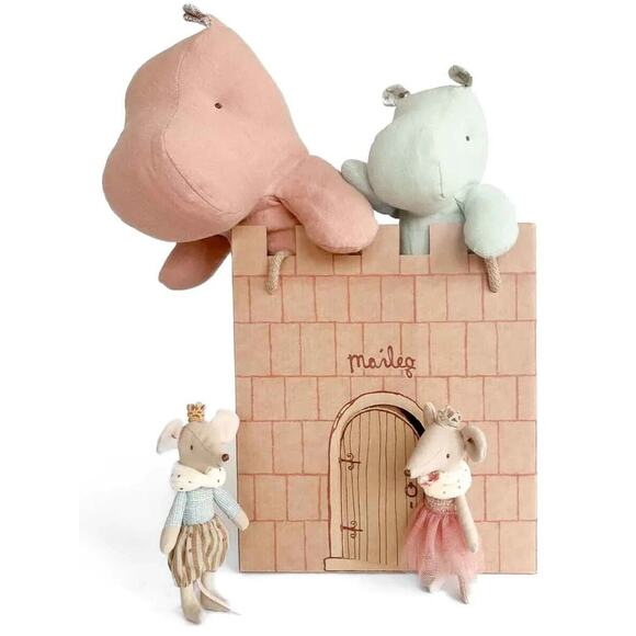 NEW Maileg Castle Gift Bag Play House Rose Pink - Picture 3 of 7